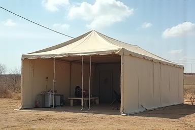 Temporary shelter building